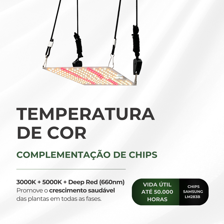 Painel de LED Quantum Board 35W PRO-MID Chips Samsung LM283B - Cultivo Indoor