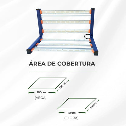 Kit 02un Painel de LED Quantum Barra 650W com Chips Originais Master Plants - Cultivo Indoor - foto 8