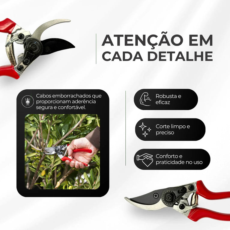 Tesoura de Titânio para Poda Galhos Jardim - Cultivo Indoor Grow