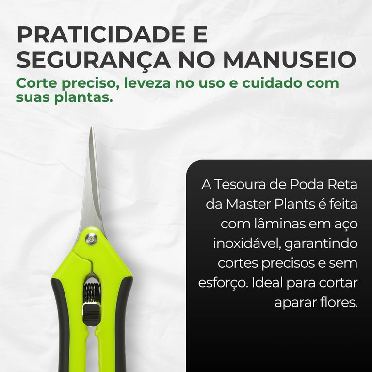 Tesoura Reta Profissional Poda Jardim Trimming - Cultivo Indoor Grow