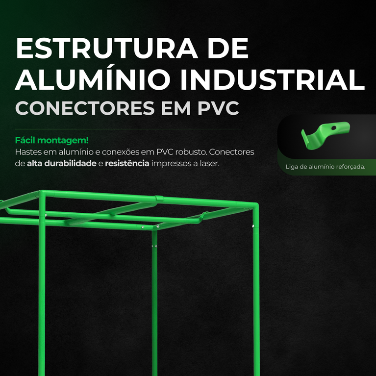 Estufa 300x300x200cm para Cultivo Indoor Master Tents H Mylar 600D PRO