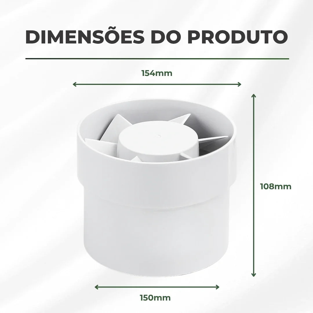 Exaustor Bivolt 150mm Cultivo Indoor Estufa Grow 18w Branco