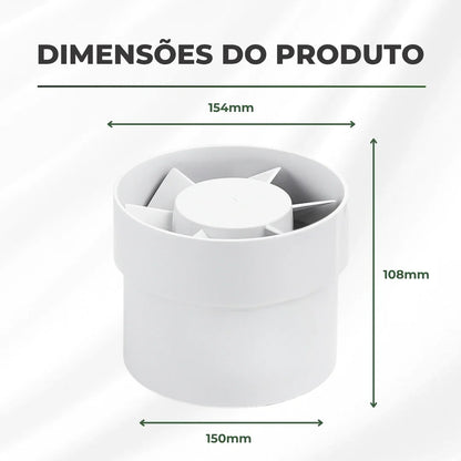 Exaustor Bivolt 150mm Cultivo Indoor Estufa Grow 18w Branco