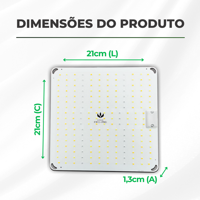 Painel de LED Quantum Board 35W PRO-MID Chips Samsung LM283B - Cultivo Indoor