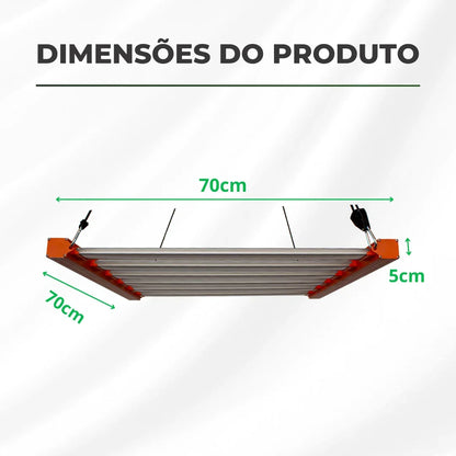 Kit 02un Painel de LED Quantum Barra 480W com Chips Samsung LM283B - Cultivo Indoor