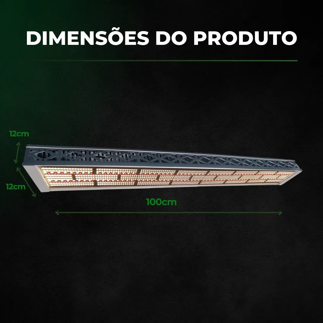Luminária 630w para Estufa Agrícola Agroled Chip Led SMD 3500K + Deep Red 660nm