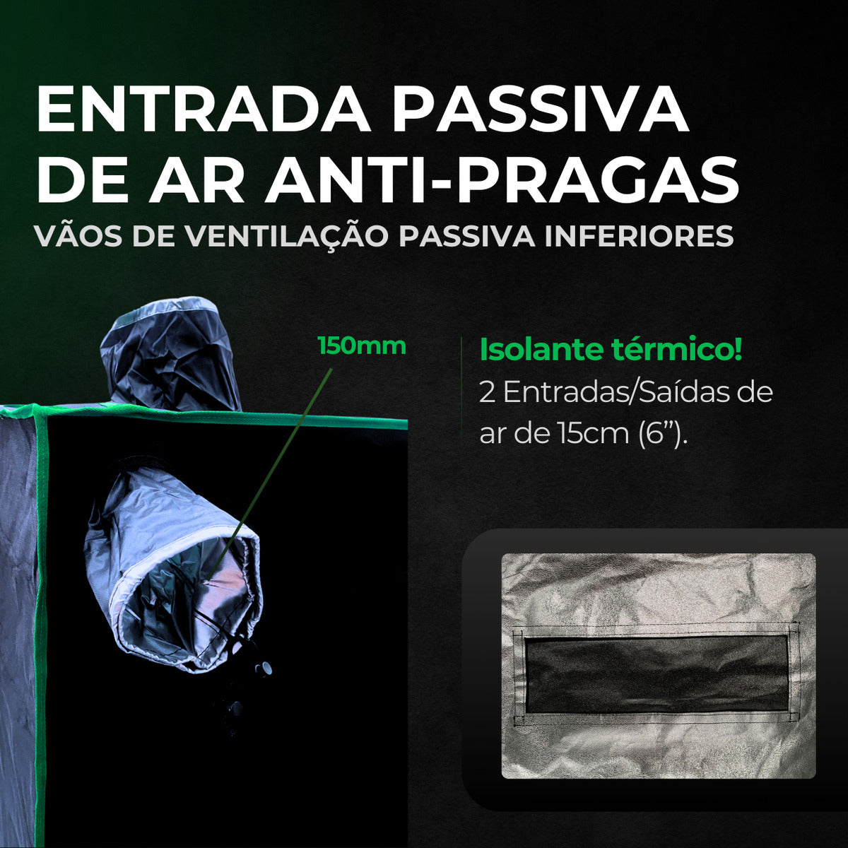 Kit de Cultivo Estufa Tenda 100x100x200 + Quantum Barra Qb 480W PRO LM301H EVO