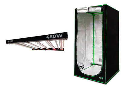 Kit de Cultivo Estufa Tenda 100x100x200 + Quantum Barra Qb 480W PRO LM301H EVO