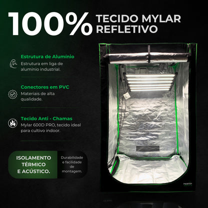 Kit de Cultivo Estufa Tenda 100x100x200 + Quantum Barra Qb 480W PRO LM301H EVO