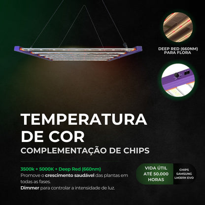 Kit de Cultivo Estufa Tenda 150x150x200 + Quantum Barra Qb 720W Samsung LM301H