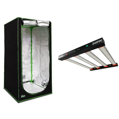 Kit de Cultivo Estufa Tenda 100x100x200 + Quantum Barra Qb 240W PRO UV+IR Samsung LM301H EVO