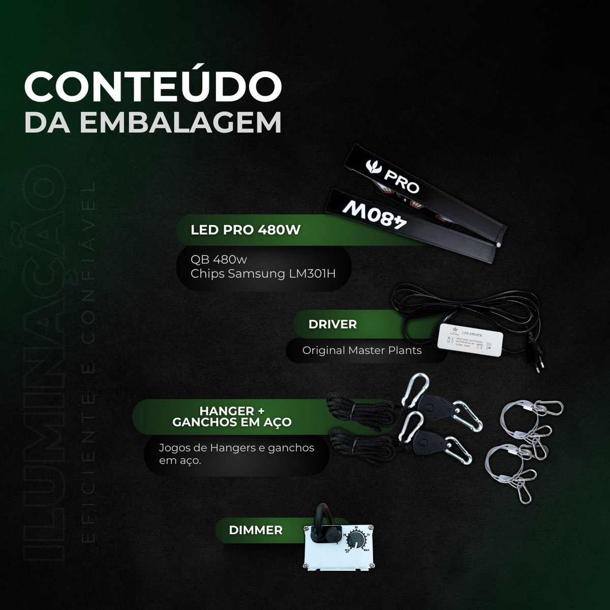 Kit de Cultivo Estufa Tenda 120x120x200 + Quantum Barra Qb 480W PRO Samsung LM301H EVO - foto 4