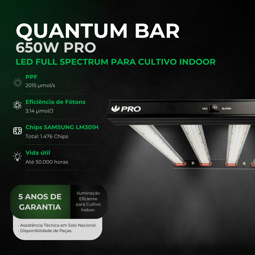 Kit de Cultivo Estufa Tenda 150x150x200 + Quantum Barra Qb 650W PRO Samsung LM301H EVO - foto 2