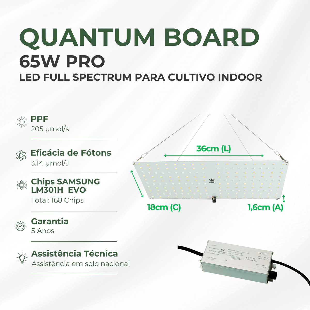 Kit Cultivo Grow Completo Tenda 40x40x120 + Quantum Board 65w LM301H EVO + Exaustor Turbo 100MM