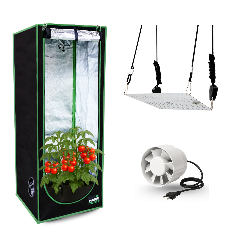 Kit Cultivo Grow Completo Tenda 60x60x160 + Quantum Board 65w LM283B + Exaustor Simples 100MM