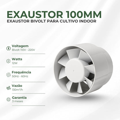 Kit Cultivo Grow Completo Tenda 60x60x160 + Quantum Board 65w LM283B + Exaustor Simples 100MM