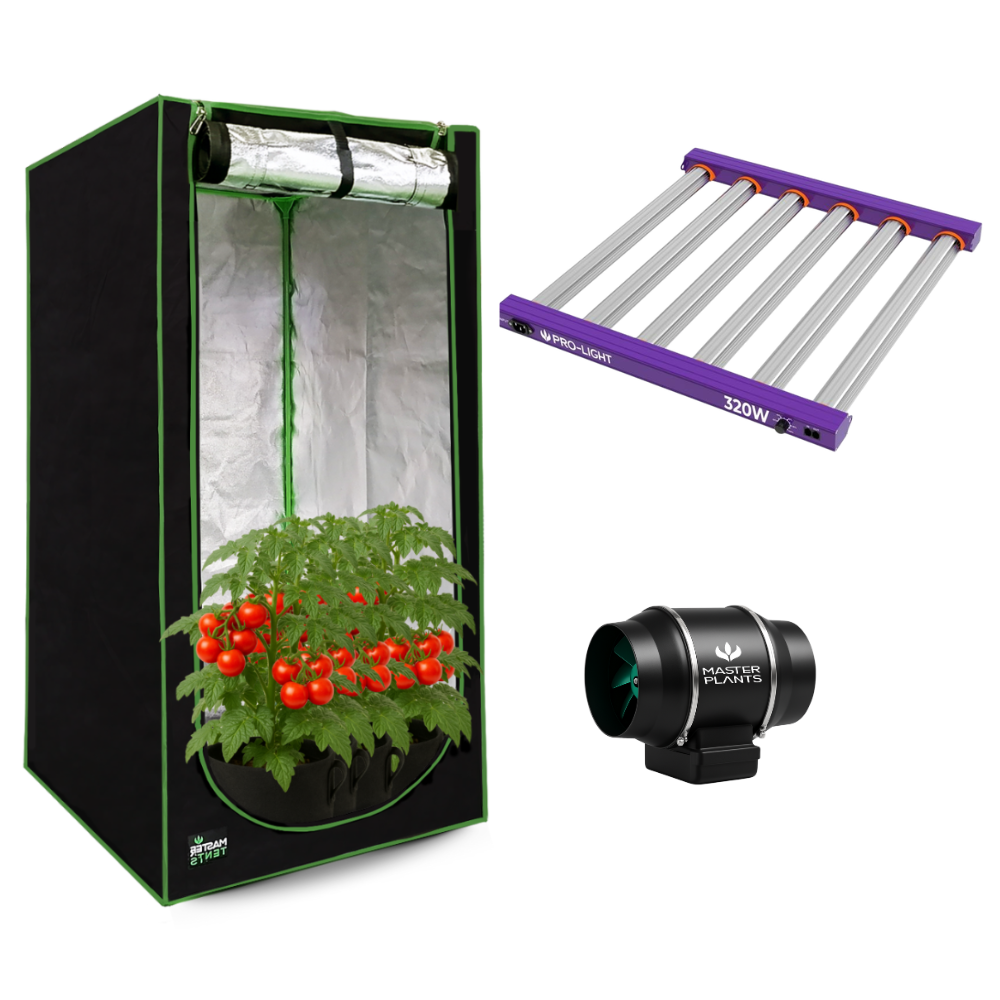 Kit Cultivo Grow Completo Tenda 100x100 + Quantum Bar 320w + Exaustor Turbo 125MM