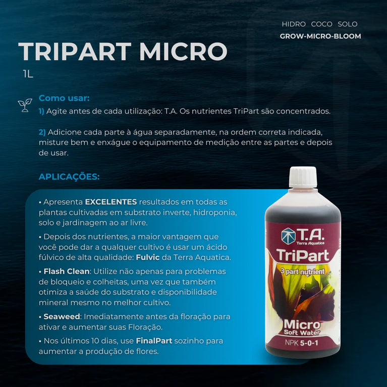 Fertilizante Terra Aquatica TriPart Micro