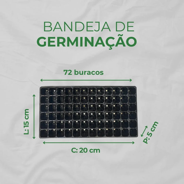 Bandeja para Germinação Clonagem 72 Células Cultivo Indoor