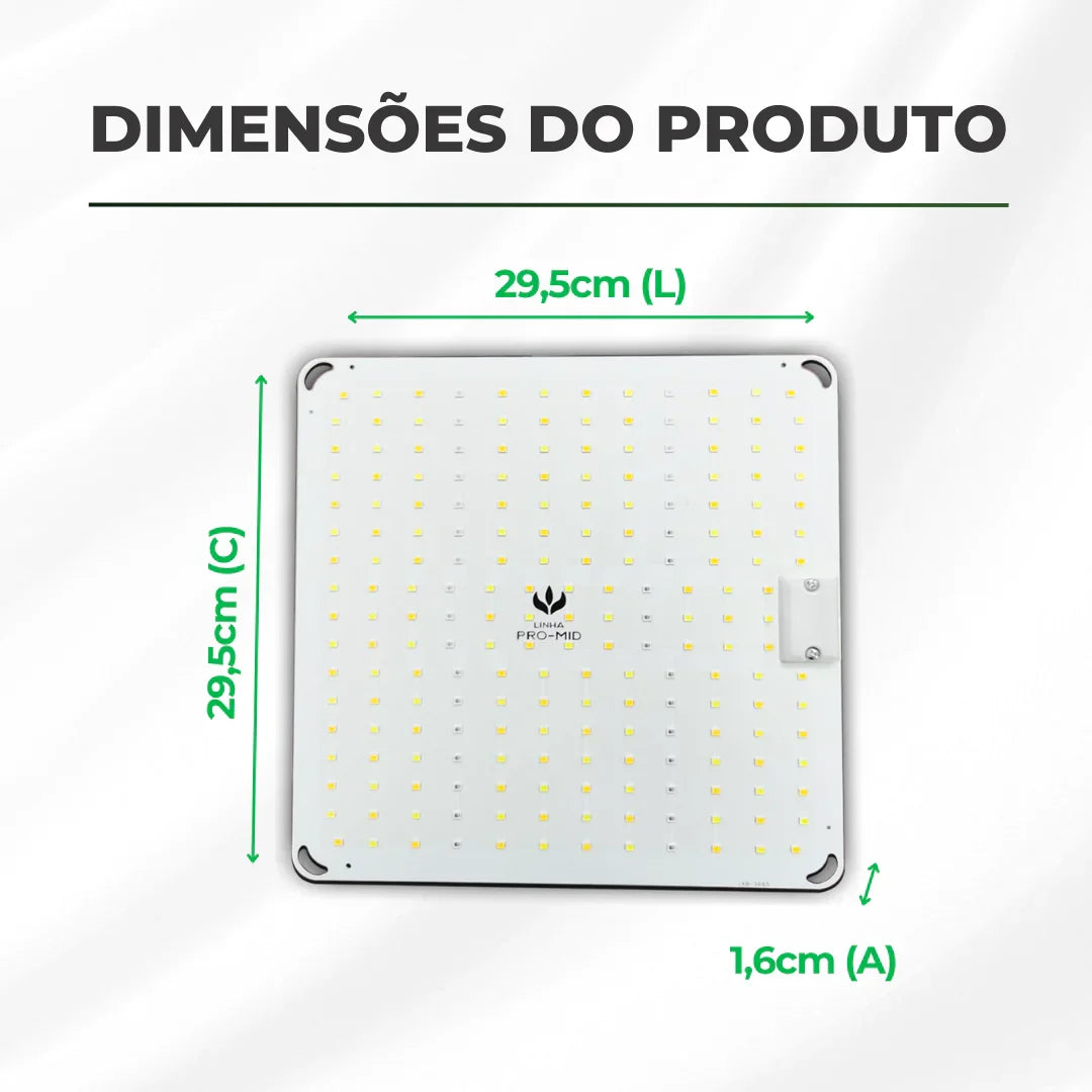 Painel de LED Quantum Board 65W PRO-MID Chips Samsung LM283B - Cultivo Indoor