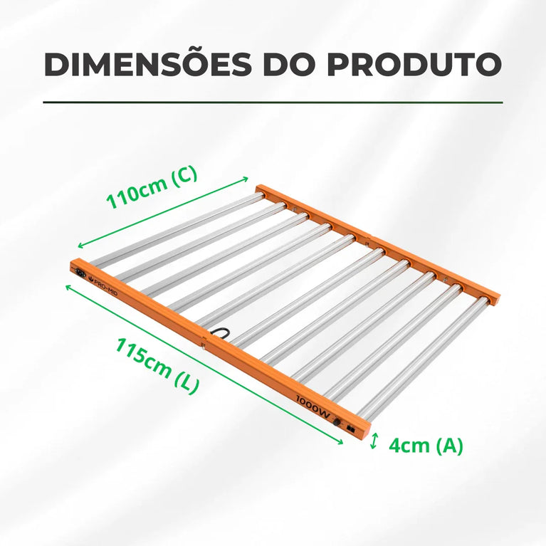 Painel de LED Quantum Barra 1000W com Chips Samsung LM283B - Cultivo Indoor