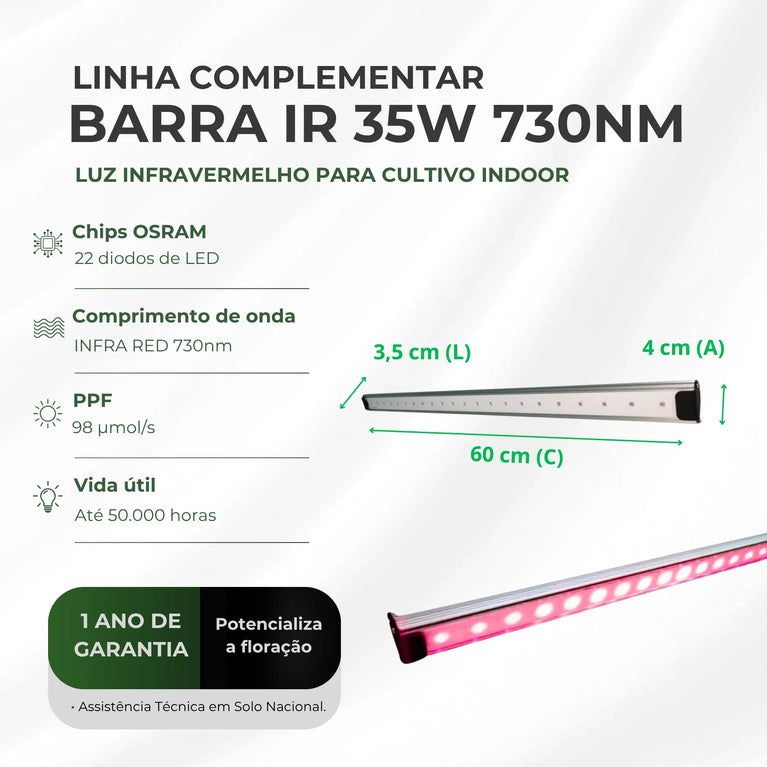 Led Complementar 35w Ir 730nm Efeito Emerson