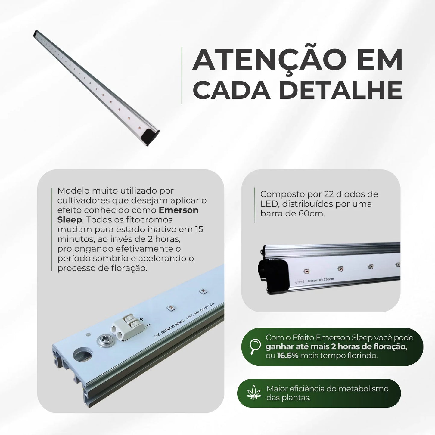Led Complementar 35w Ir 730nm Efeito Emerson
