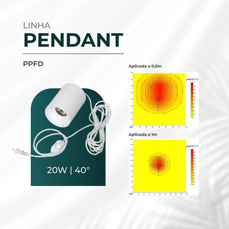 Luminária Led Paisagismo Master Plants Pendant 3000K 40° 20W