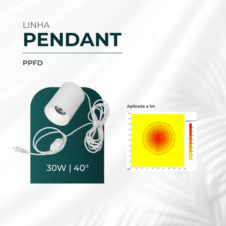 Luminária Led Paisagismo Master Plants Pendant 3000K 40° 30W