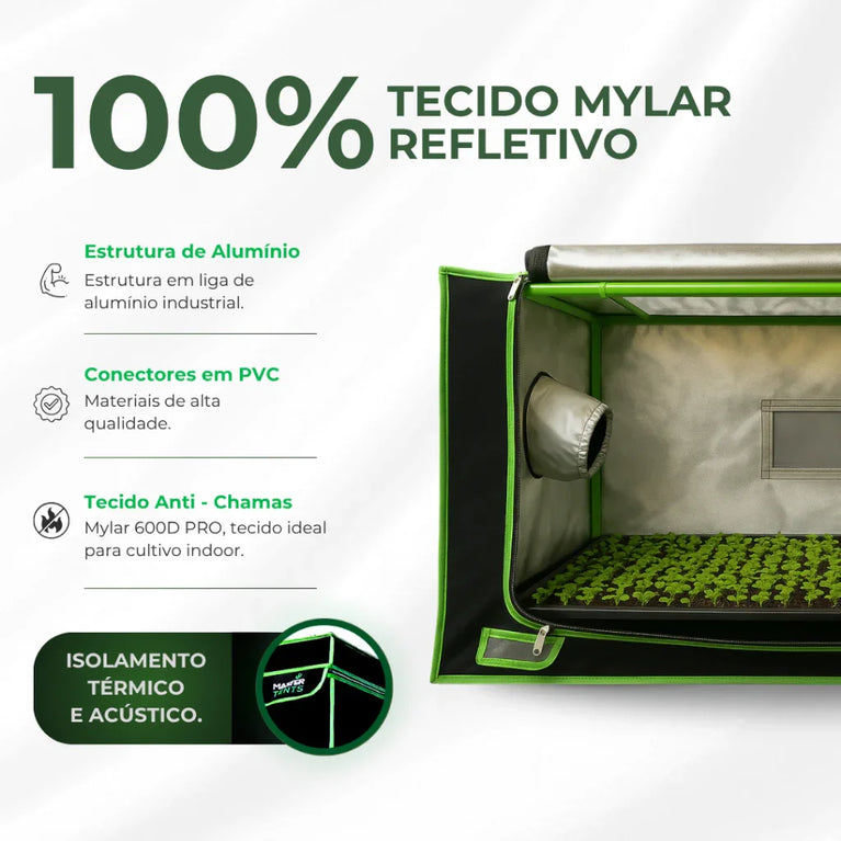 Estufa Propagação 60x40x40cm Indoor Tecido Mylar Refletivo