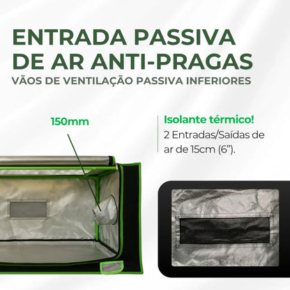 Estufa Propagação 60x40x40cm Indoor Tecido Mylar Refletivo