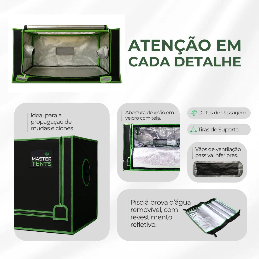 Estufa Propagação 80x60x40cm Indoor Tecido Mylar Refletivo PRO