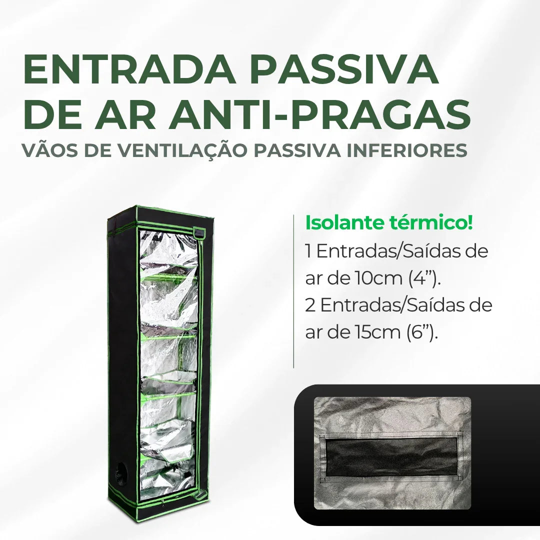 Estufa Propagação 60x40x200cm Indoor Tecido Mylar Refletivo