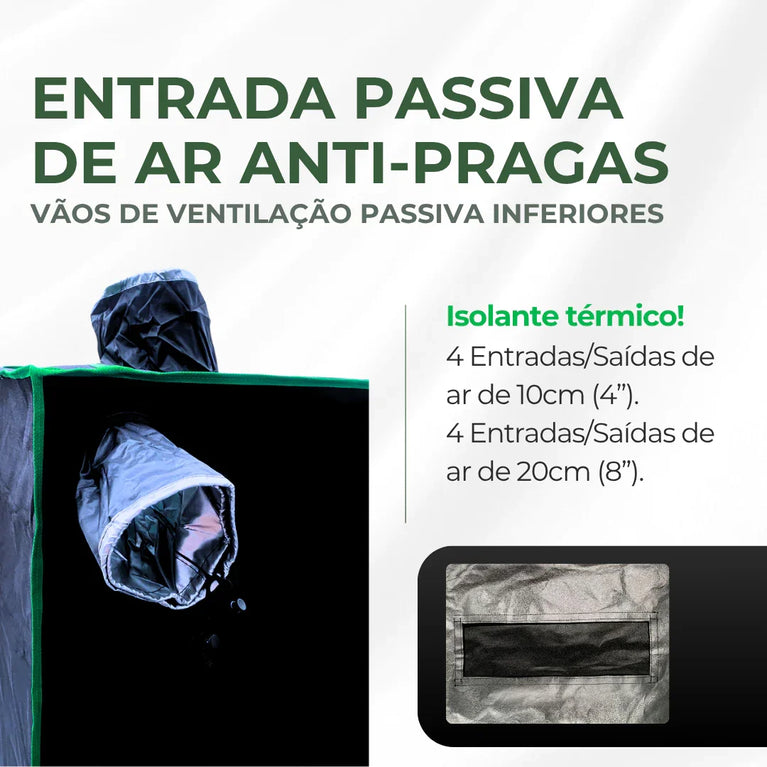 Estufa 3em1 275x120x200cm para Cultivo Indoor Tecido Mylar Refletivo PRO