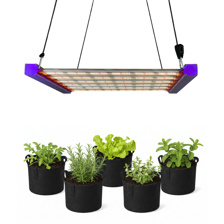 Painel de LED Quantum Barra 320W PRO-LIGHT Chips Samsung LM301H - Cultivo Indoor