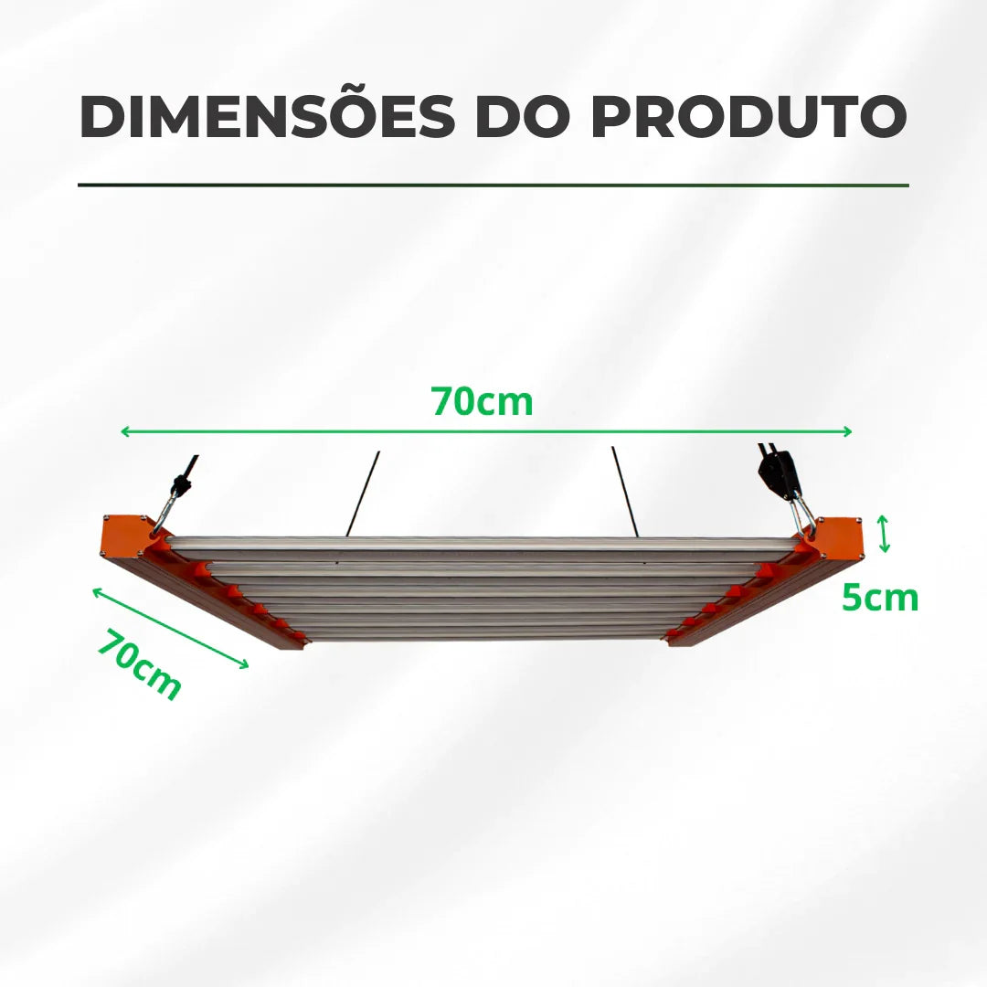 Painel de LED Quantum Barra 480W com Chips Samsung LM283B - Cultivo Indoor