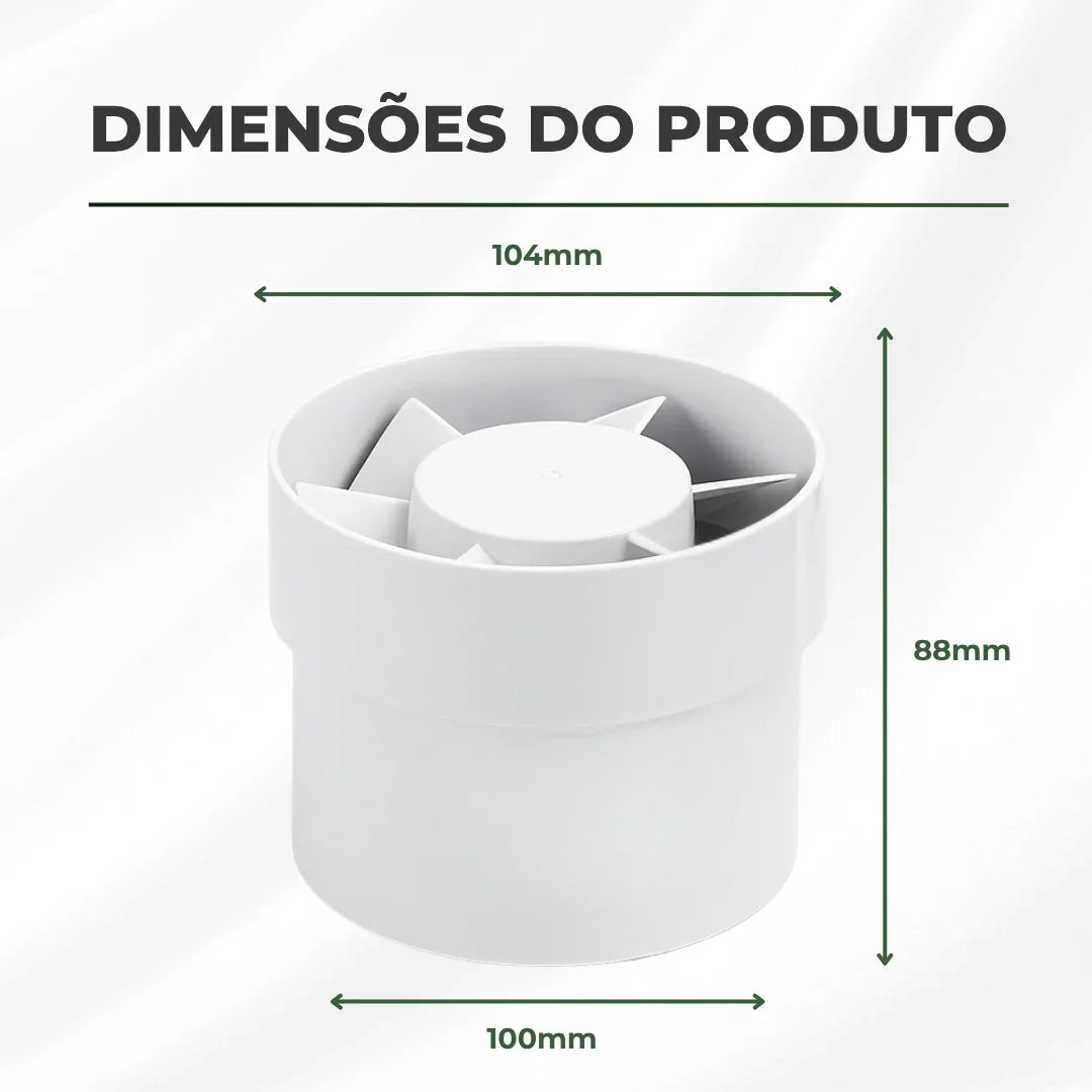 Exaustor Bivolt 100mm Cultivo Indoor Estufa Grow 12w Branco