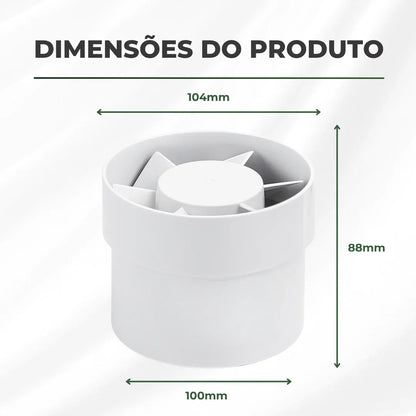 Exaustor Bivolt 100mm Cultivo Indoor Estufa Grow 12w Branco