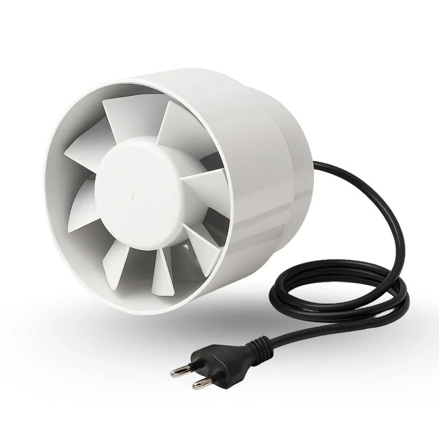 Exaustor Bivolt 125mm Cultivo Indoor Estufa Grow 16w Branco