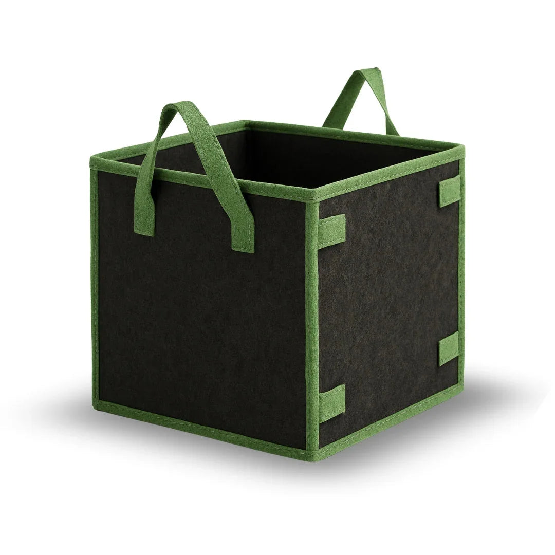 Vaso de Tecido Feltro 38L Quadrado para Plantas Grow