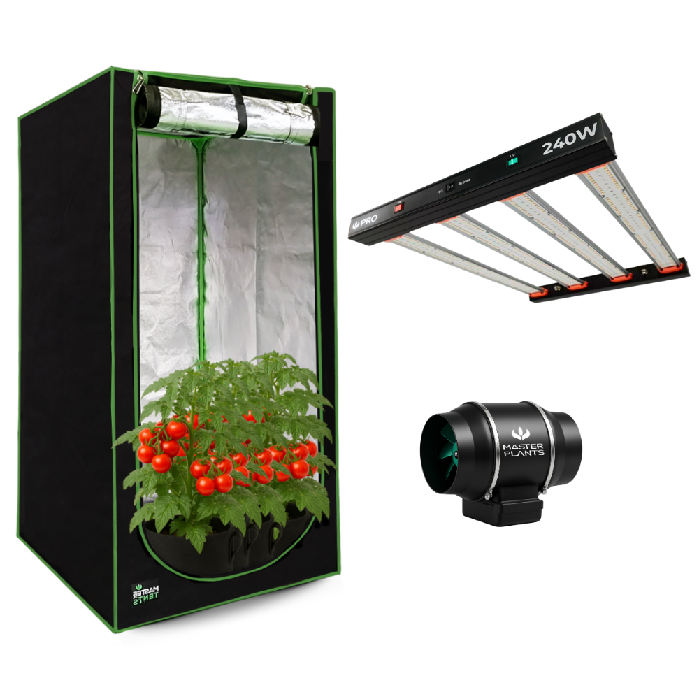Kit Cultivo Grow Tenda 100x100 Qb 240w Led E Exaustor Turbo 125mm