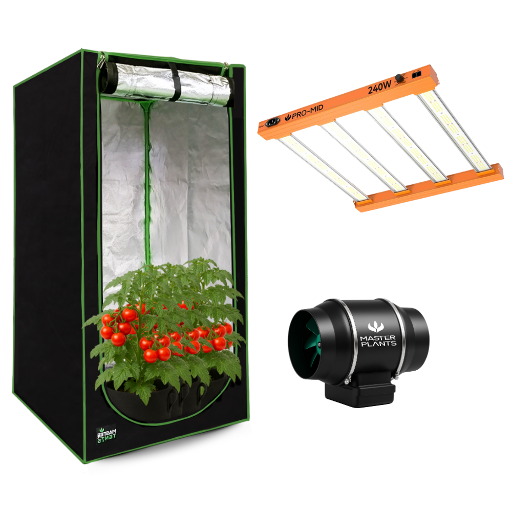 Kit Cultivo Grow Completo Tenda 100x100 + Quantum Bar 240W + Exaustor Turbo 125MM