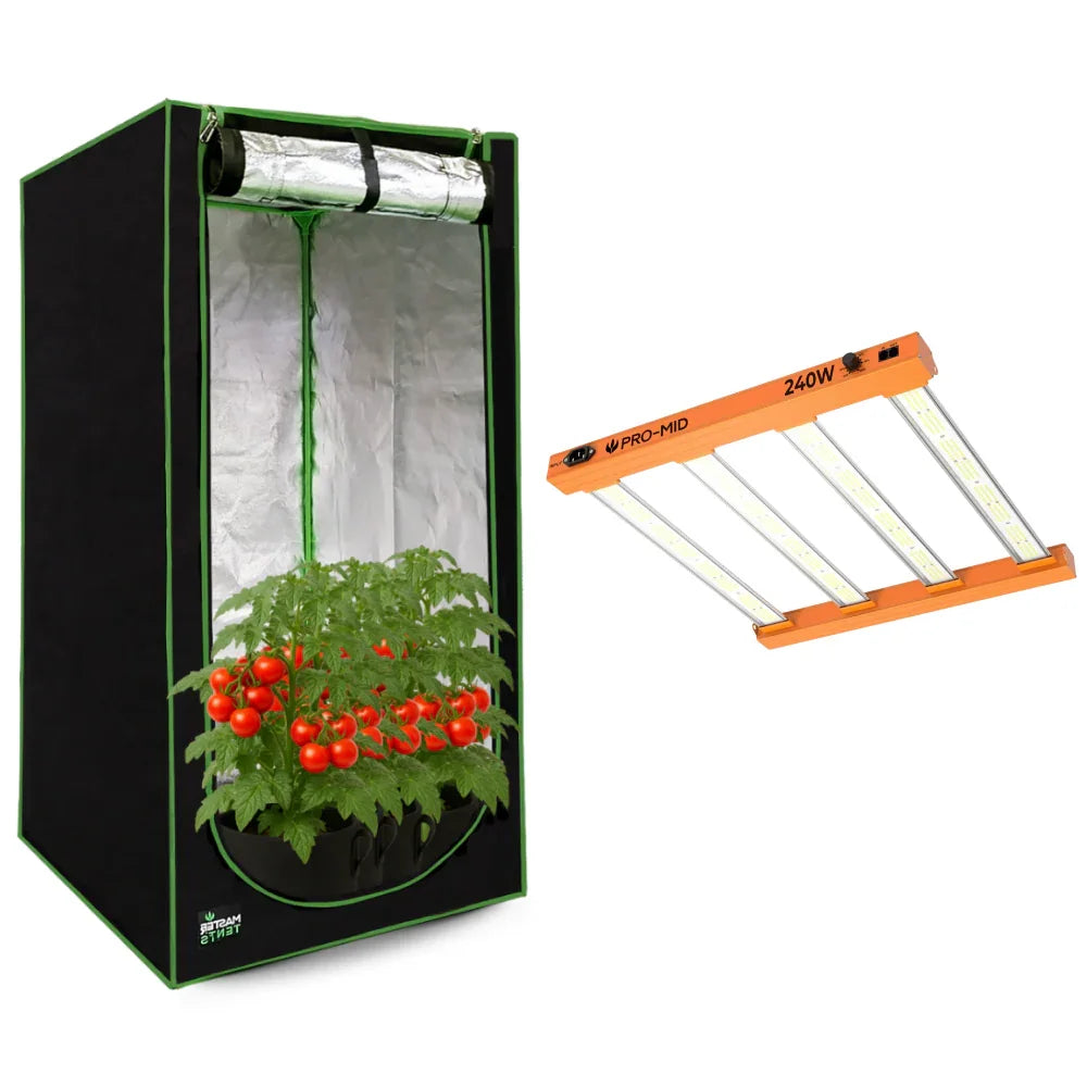 Kit de Cultivo Estufa Tenda 100x100x200 + Quantum Barra Qb 240W Samsung LM283B+