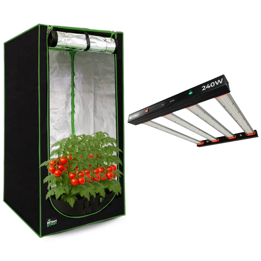 Kit de Cultivo Estufa Tenda 100x100x200 + Quantum Barra Qb 240W PRO UV+IR Samsung LM301H EVO