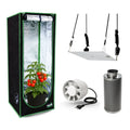 Kit Cultivo Grow Completo Estufa 40x40x120cm + LED Qb 35W Samsung LM283B + Exaustor 100MM Branco + Filtro 100mm 300m³