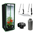 Kit Cultivo Grow Completo Estufa 40x40x120cm + LED Qb 35W Samsung LM283B + Exaustor Turbo 100MM Preto + Filtro 100mm 300m³