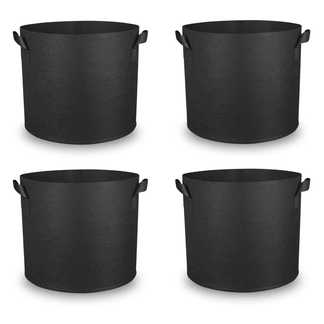 Kit 04un Vaso de Tecido Feltro 11L Redondo para Plantas Grow
