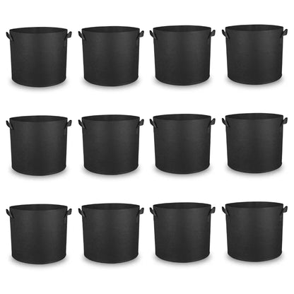 Kit 12un Vaso de Tecido Feltro 11L Redondo para Plantas Grow