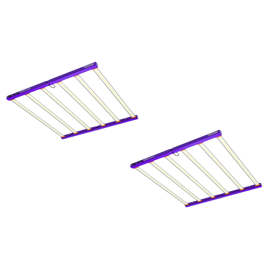 Kit 02un Painel de LED Quantum Barra 720W com Chips Samsung LM301H - Cultivo Indoor