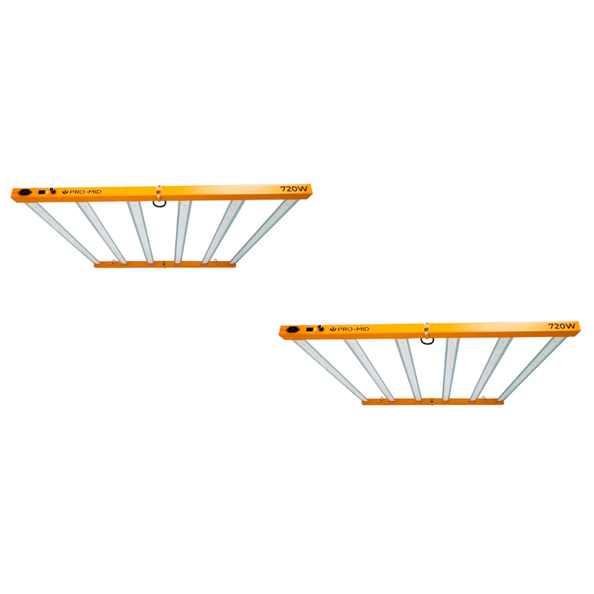 Kit 02un Painel de LED Quantum Barra 720W com Chips Samsung LM283B - Cultivo Indoor